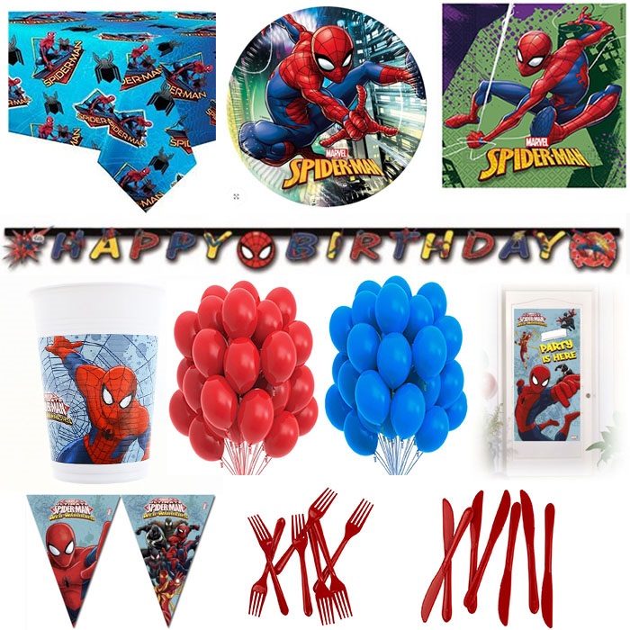 Spiderman Doğum Günü Parti Seti 24 Kişilik