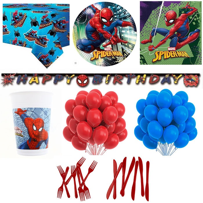 Spiderman Doğum Günü Parti Seti 8 Kişilik