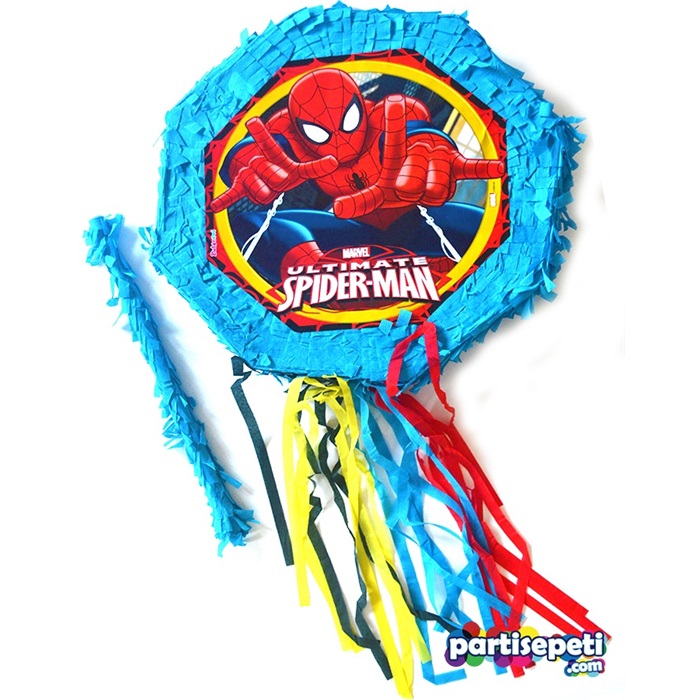 Spiderman Temalı Pinyata Sopalı