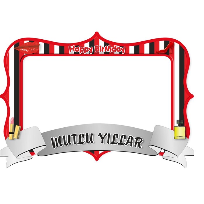 Standart Happy Birthday Rujlu Çerçeve