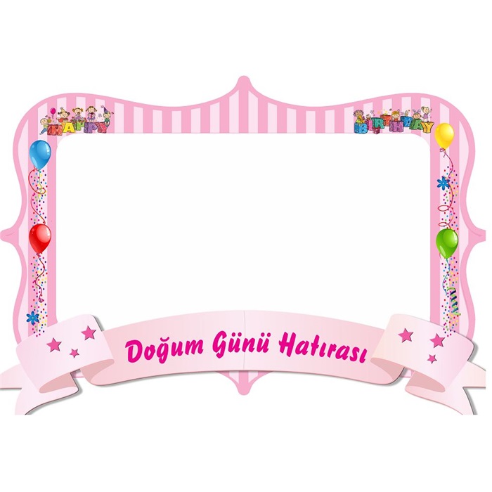 Standart Pembe Doğum Günü Hatıra Çerçevesi