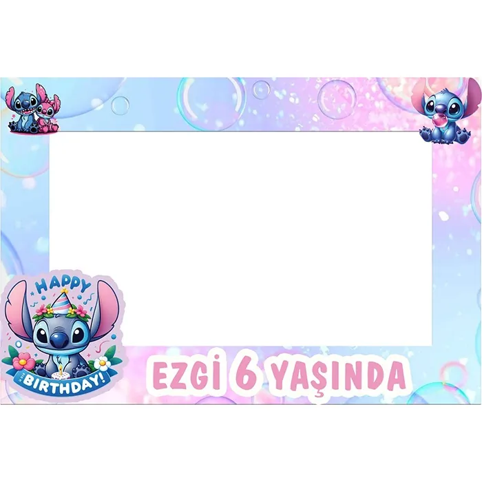 Stitch Doğum Günü Fotoğraf Çerçevesi