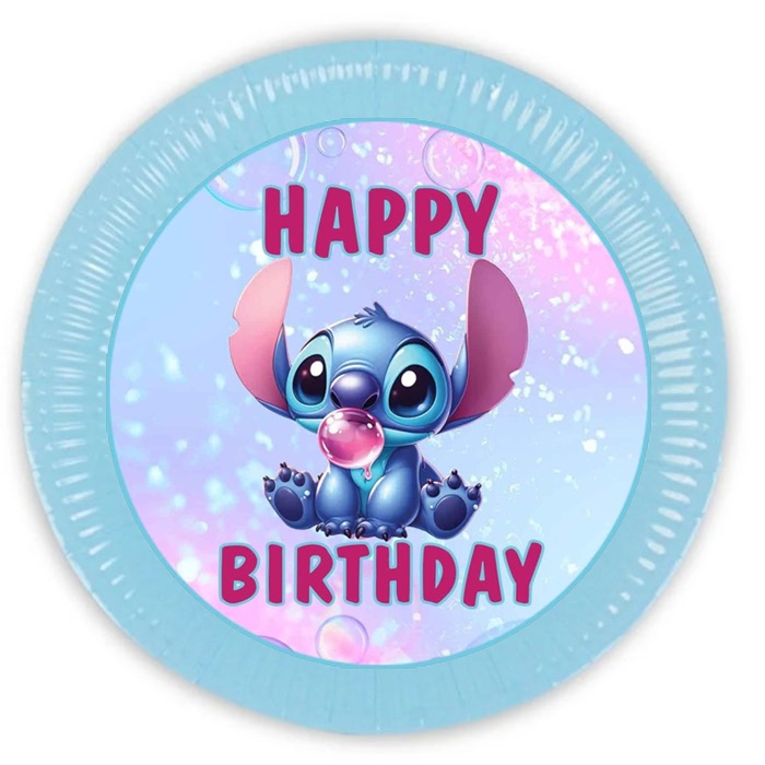 Stitch Mavi Karton Tabak