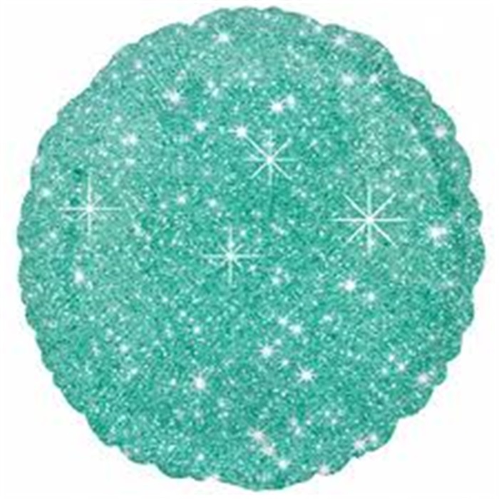 Su Yeşili Yıldızlı Yuvarlak Folyo Balon