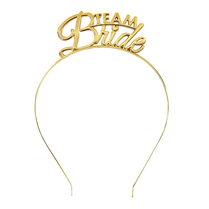Team Bride Altın Renkli Metal Taç