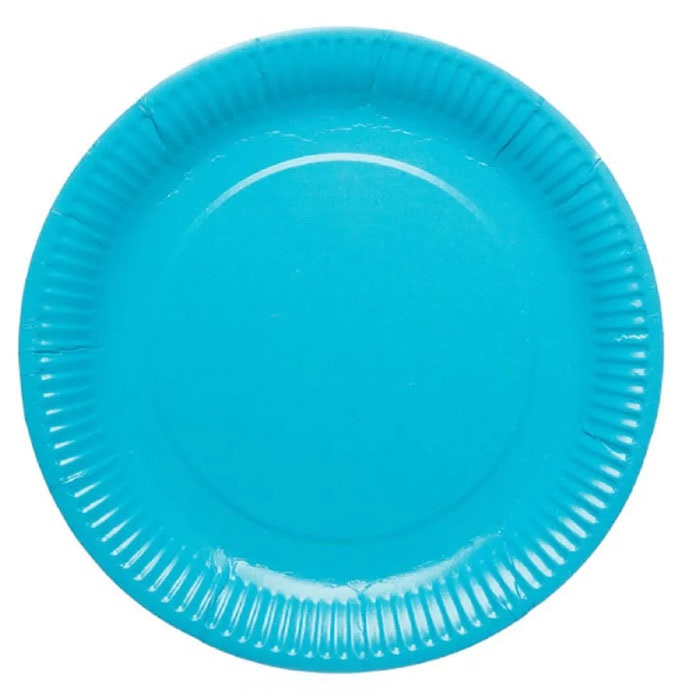 Turkuaz Renkli Karton Tabak