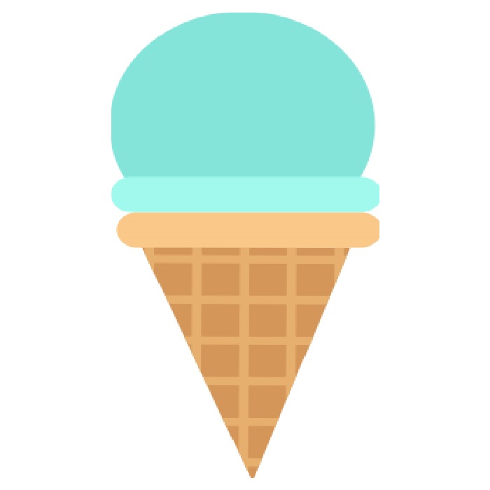 Turkuaz Renkli Külah Dondurma Ayaklı Pano