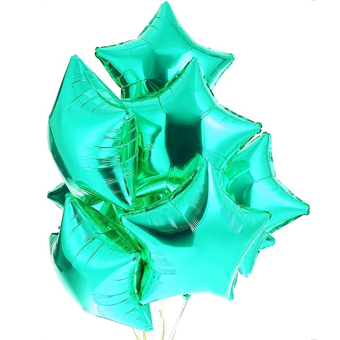 Turkuaz Renkli Yıldız Folyo Balon