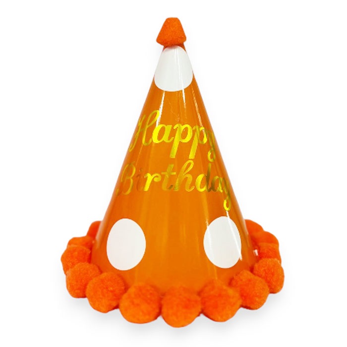 Turuncu Benekli Parti Şapka