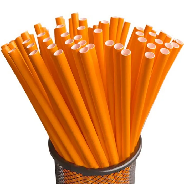 Turuncu Renkli Kağıt Pipet