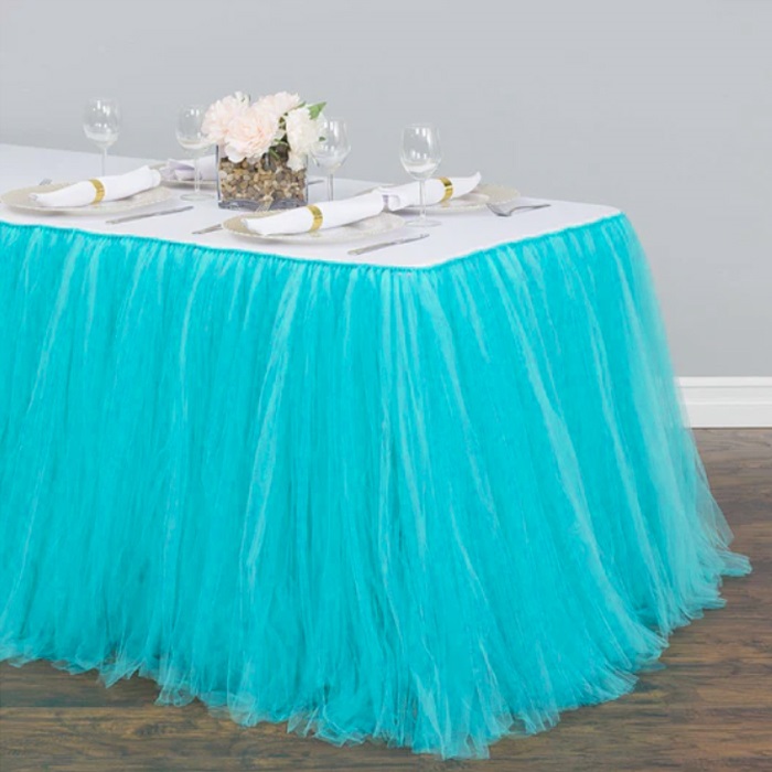 Tütü Masa Eteği Mavi