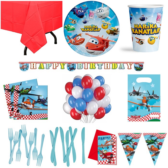 Harika Kanatlar Doğum Günü Parti Seti 16 Kişilik