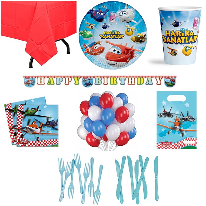 Harika Kanatlar Temalı 8 Kişilik Parti Seti