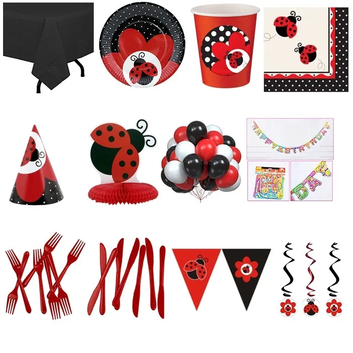 Uğur Böceği Doğumgünü Set 16 Kişilik