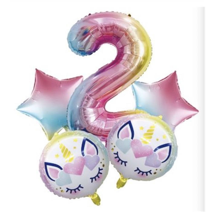 Unicorn 2 Yaş Folyo Balon Seti