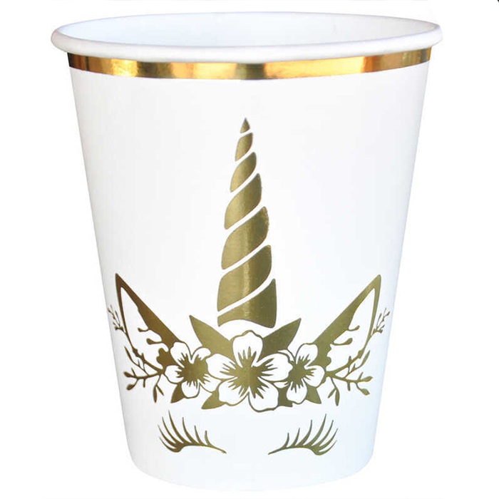 Unicorn Gold Varaklı Karton Bardak