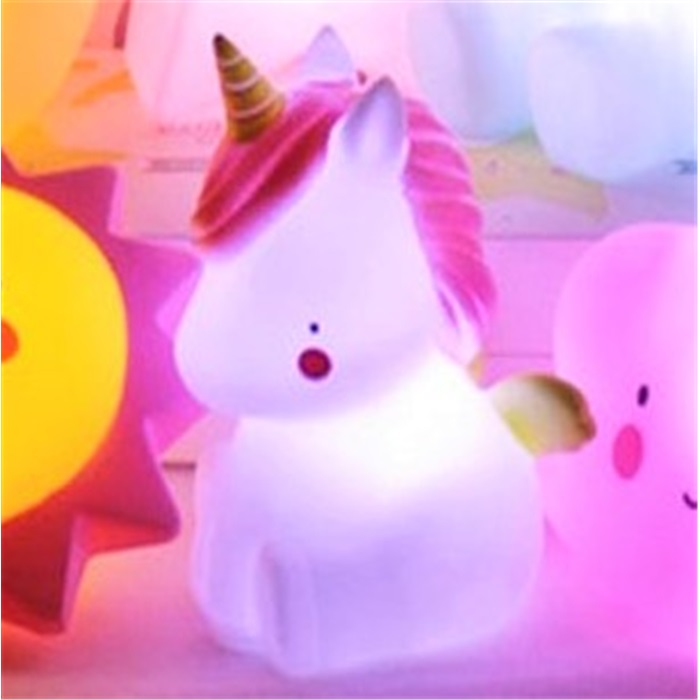 Unicorn Işıklı Silikon Gece Lambası Hediyelik