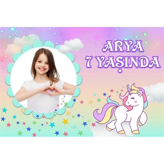 Unicorn Kişiye Özel Afiş