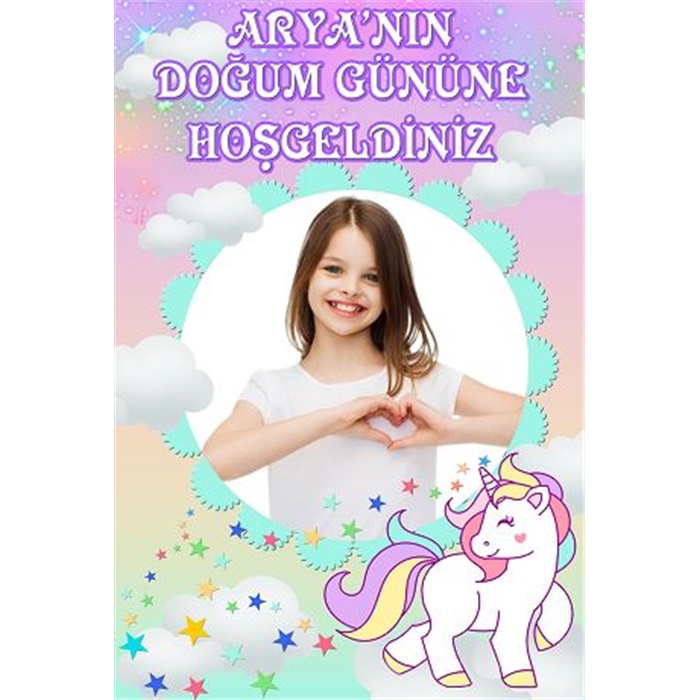 Unicorn Kişiye Özel Ayaklı Pano