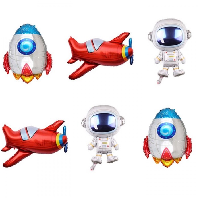 Uzay Temalı Folyo Balon Set 6Lı