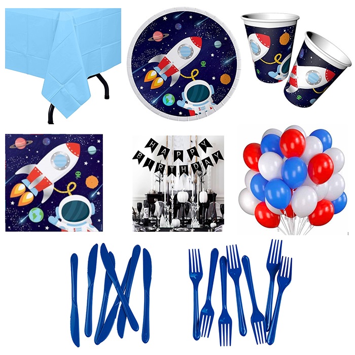Uzay Temalı Parti Seti 8 Kişilik