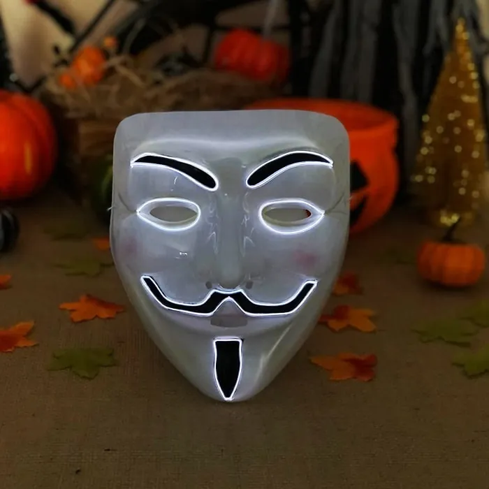 V For Vendetta Led Işıklı Neon Maske