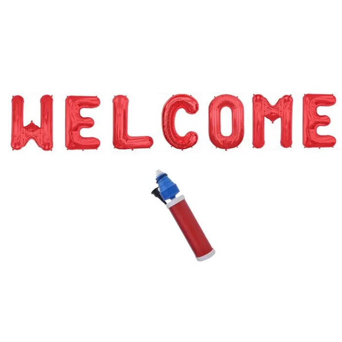 Welcome Kırmızı Folyo Balon