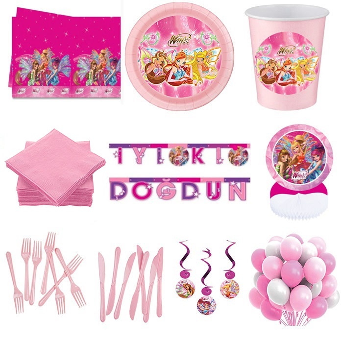 Winx Doğum Günü Parti Seti 16 Kişilik