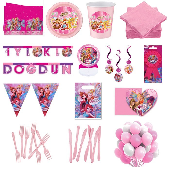 Winx Doğum Günü Parti Seti 24 Kişilik