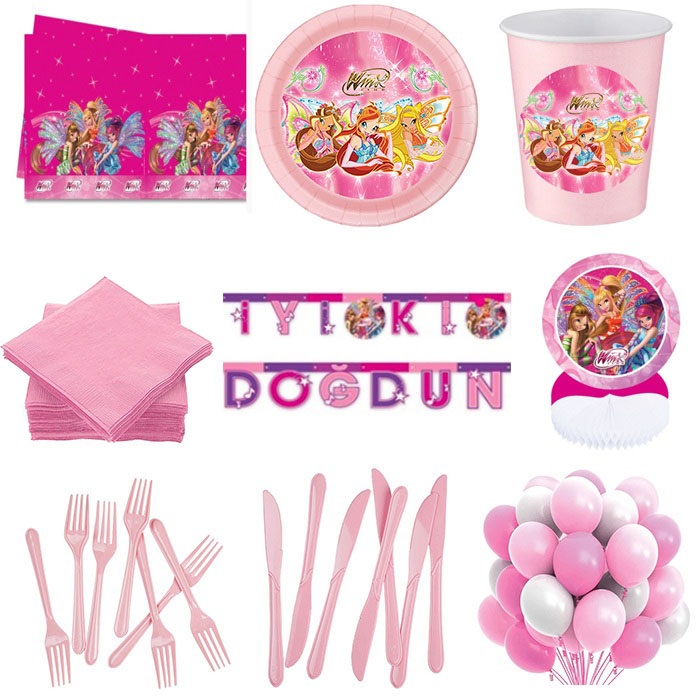Winx Doğum Günü Parti Seti 8 Kişilik