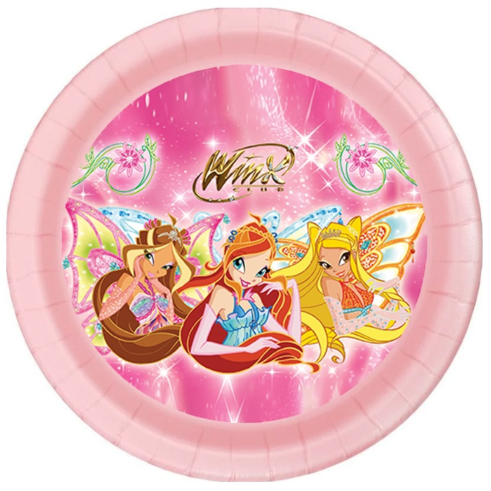 Winx Temalı Karton Tabak