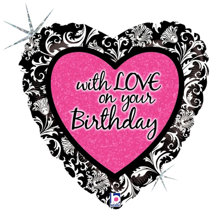 With Love On Your Birthday Folyo Balon