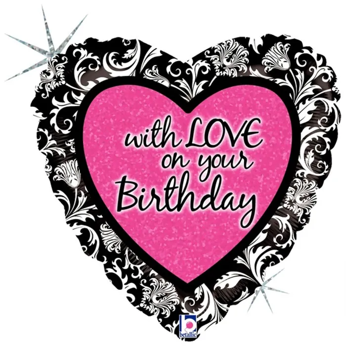 With Love On Your Birthday Folyo Balon