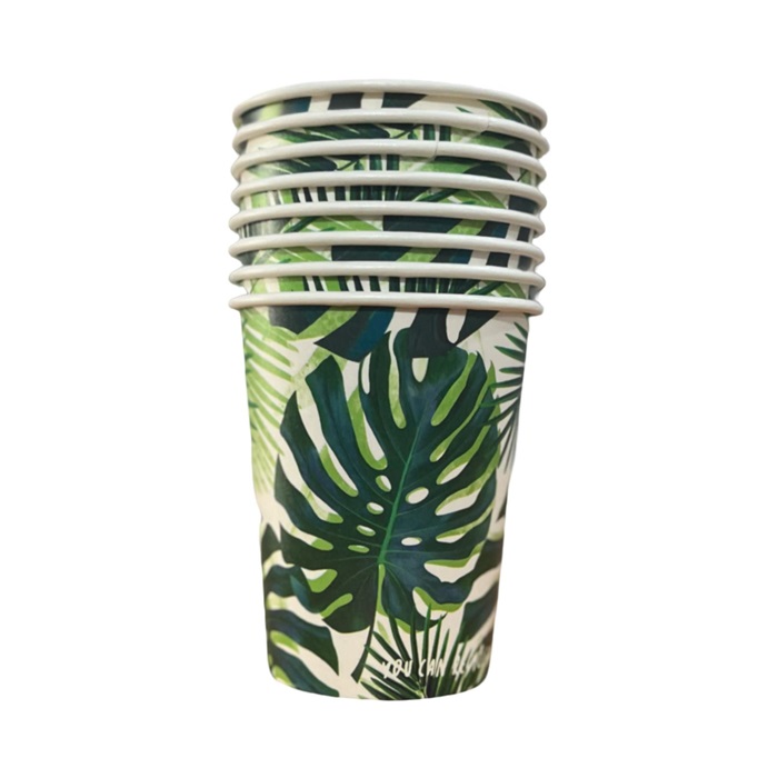 Yaprak Desenli Karton Bardak