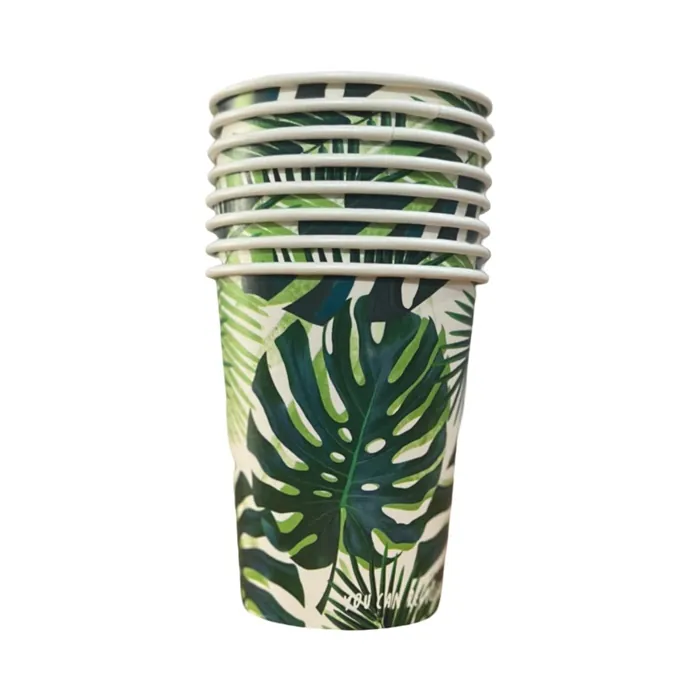 Yaprak Desenli Karton Bardak