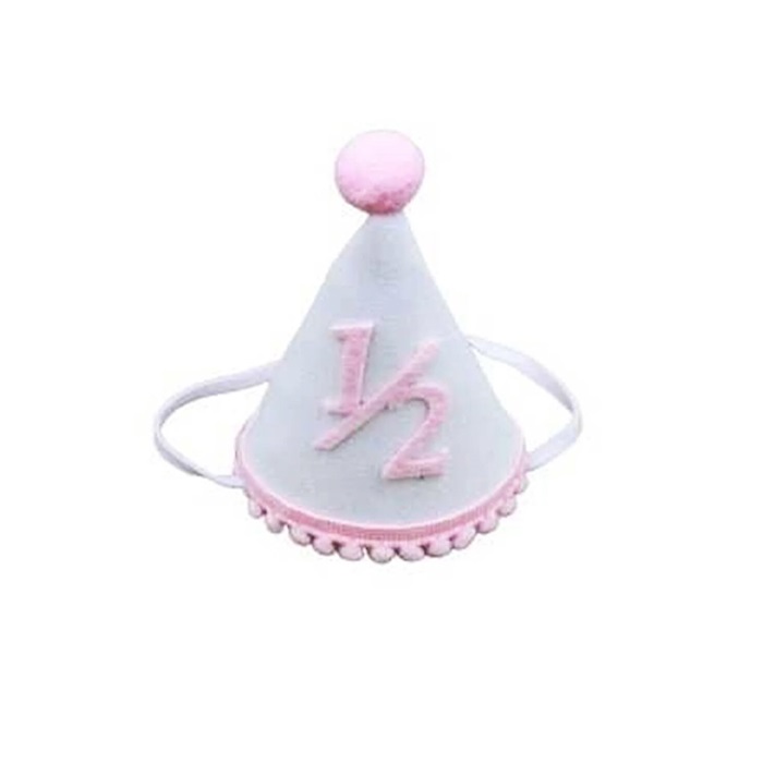 Yarım Yaş Parti Şapkası Pembe