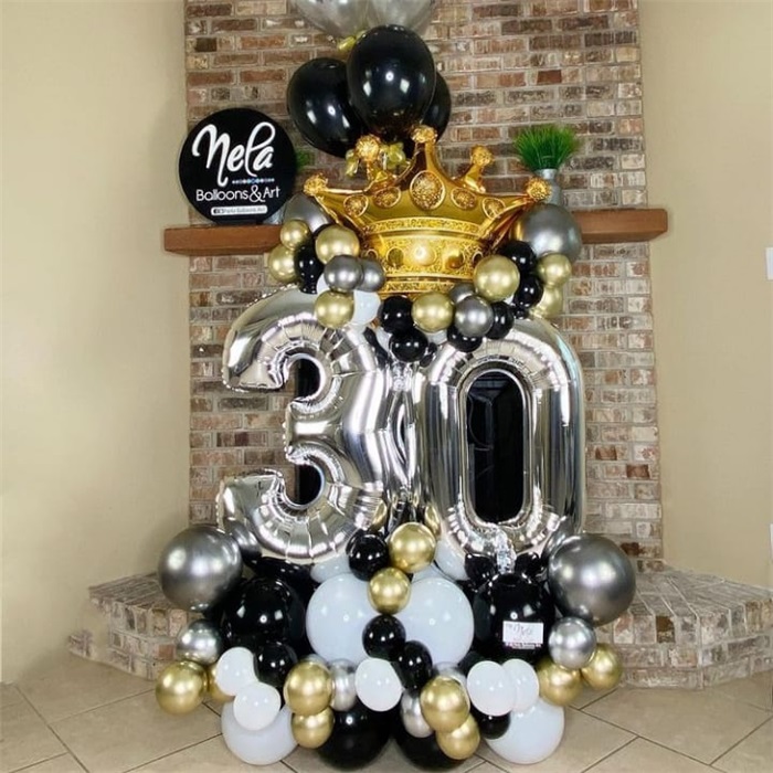 Yaş Konseptli Happy Birthday Balon Buket Aranjman