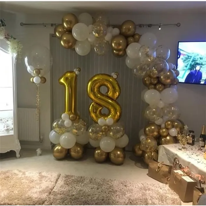 Yaş Temalı Aranjman Ve Balon Zincir Süsleme