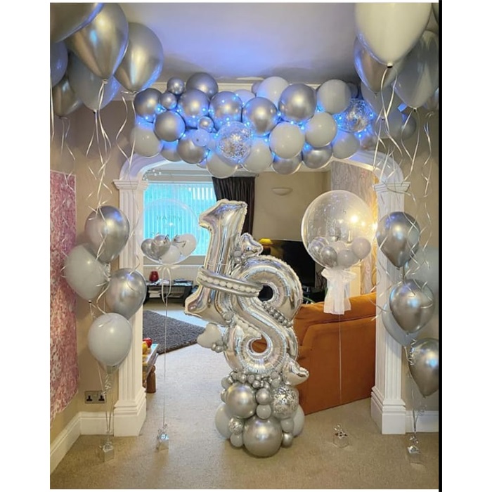 Yaş Temalı Balon Aranjman Süsleme