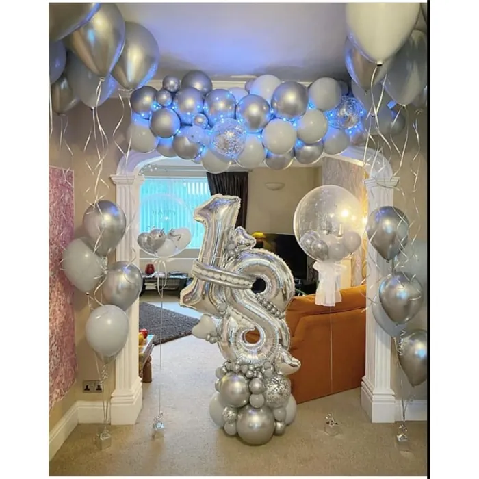 Yaş Temalı Balon Aranjman Süsleme