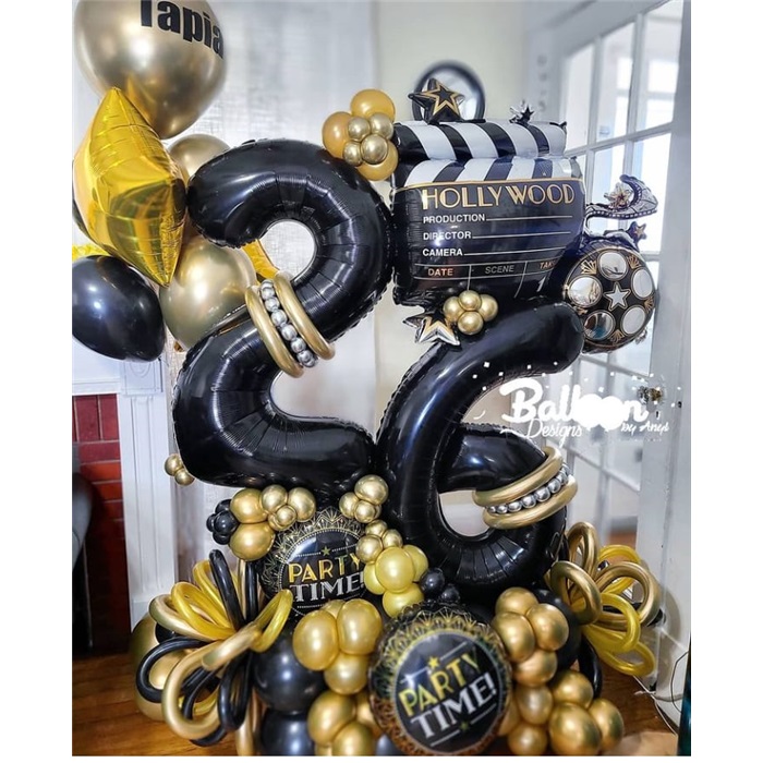 Yaş Temalı Hollywood Balon Buket Aranjmanı