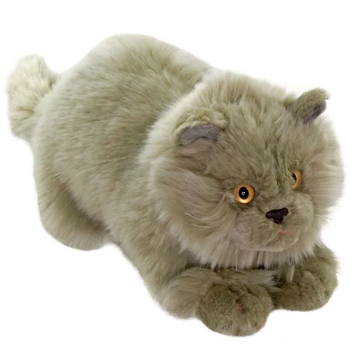 Yatan Gri Kedi Peluş Oyuncak