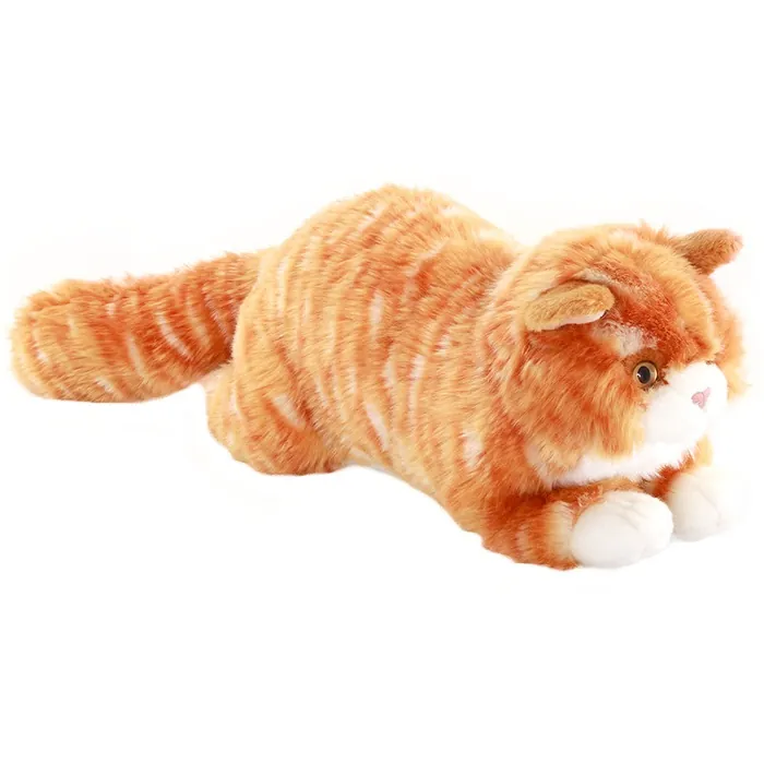 Yatan Kahverengi Tekir Kedi Oyuncak