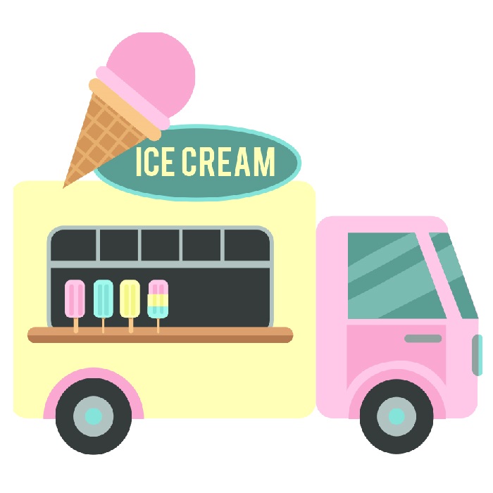 Yaz Partisi Dondurma Arabası Ayaklı Pano