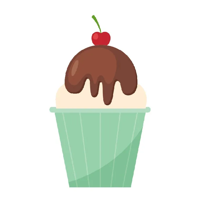 Yaz Partisi Yeşil Muffin Dondurma Ayaklı Pano