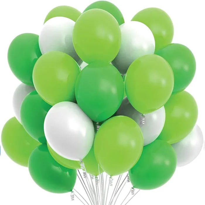 Yeşil Beyaz Koyu Yeşil Pastel Balon