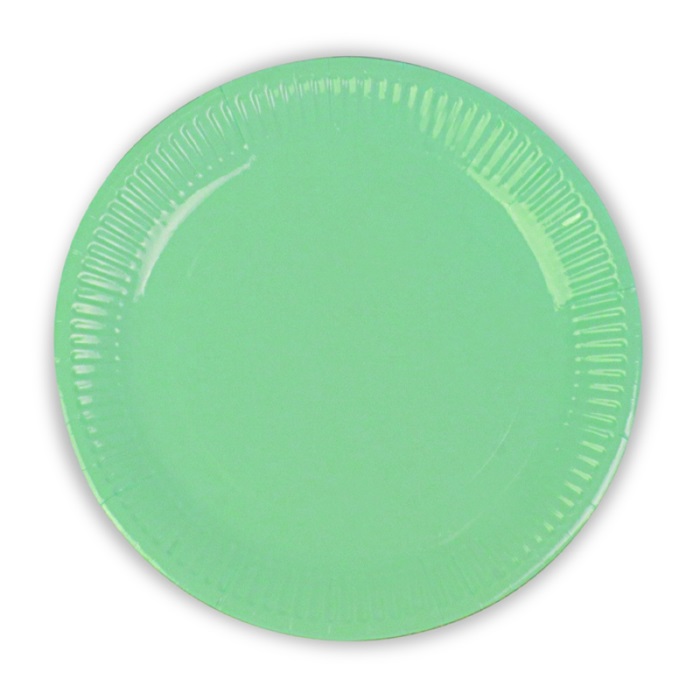 Yeşil Makaron Karton Tabak