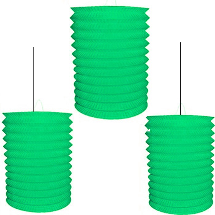 Yeşil Renkli Akordiyon Süs 3 Adet