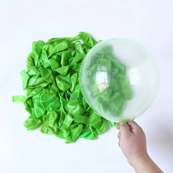 Şeffaf Yeşil Renkli Balon