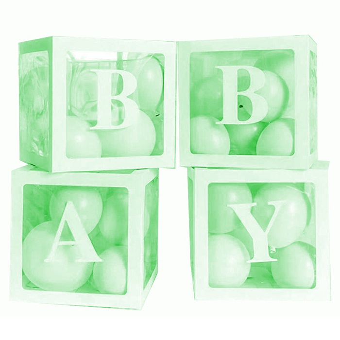 Yeşil Renkli Şeffaf Balon Kutusu